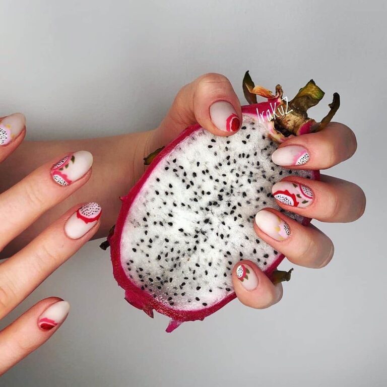 Feeling Fruity? Try These 23 Dragon Fruit Nail Ideas That Slay